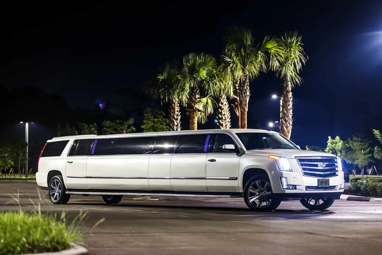 White Cadillac Escalade Stretch Limousine – yours to rent