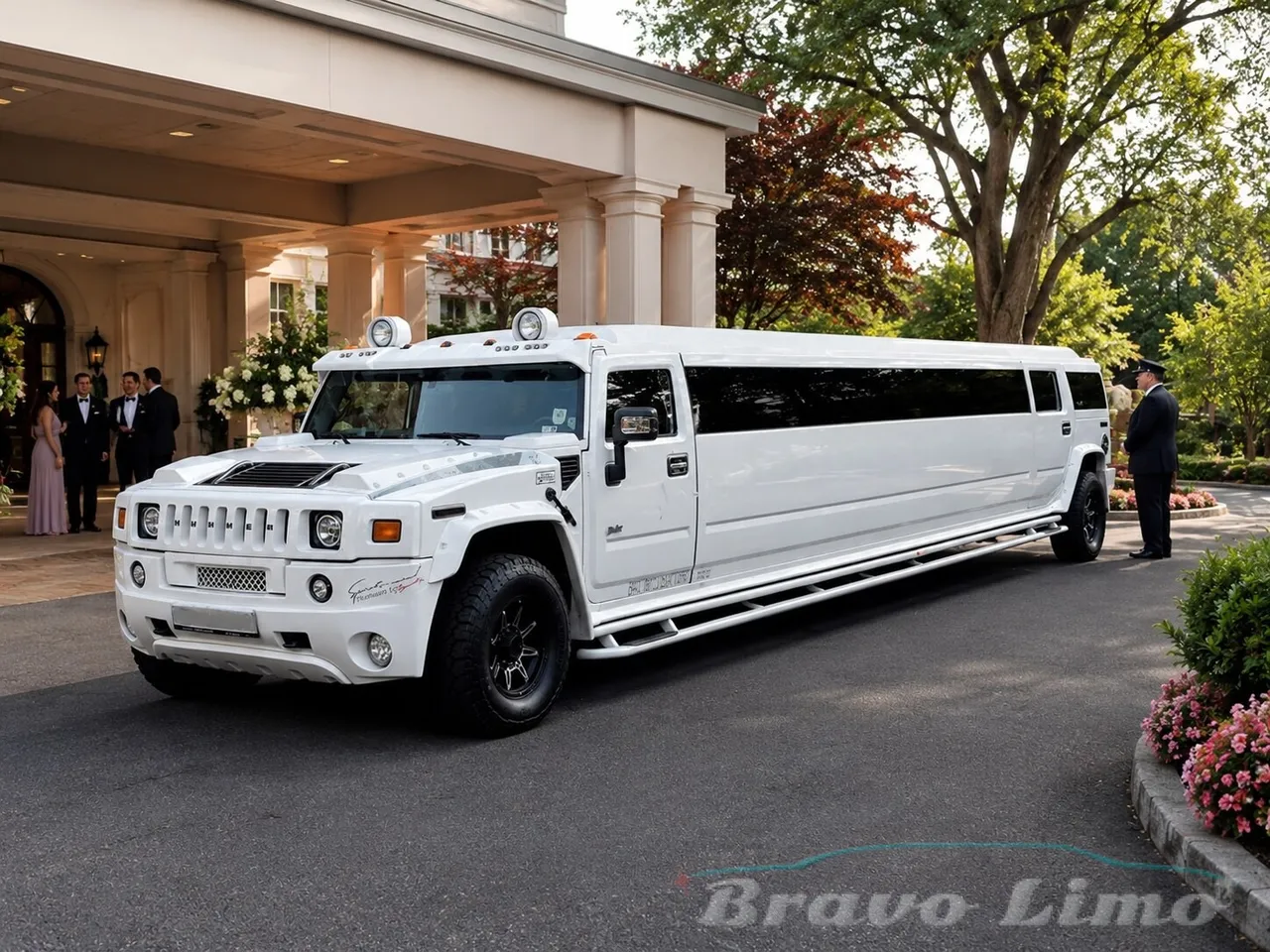 White Hummer H2 Stretch Limousine – yours to rent